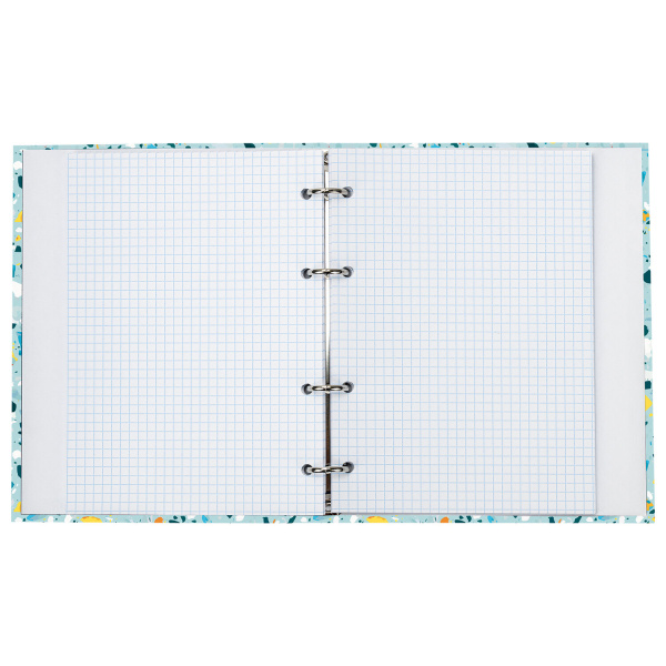 Тетрадь на кольцах А5 (165х215мм) 120л. BRAUBERG "Абстракция", твердый картон, клетка