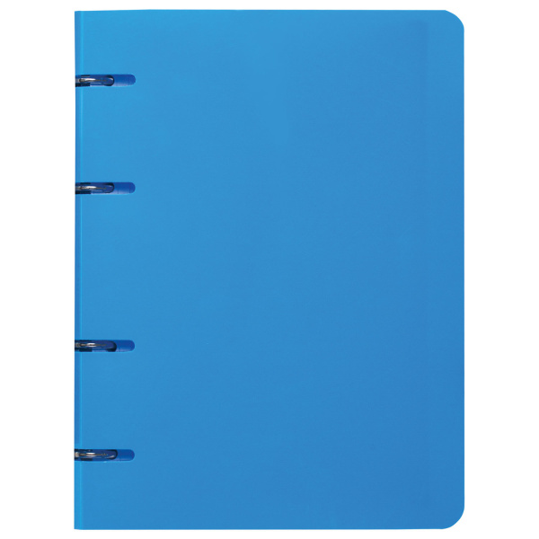 Тетрадь на кольцах А5 (160х215мм) 80л. BRAUBERG "Голубой", пластик, клетка