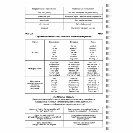 Тетрадь-словарик А5 48л. BRAUBERG для записи английских слов, гребень, клетка, BRAUBERG, справка