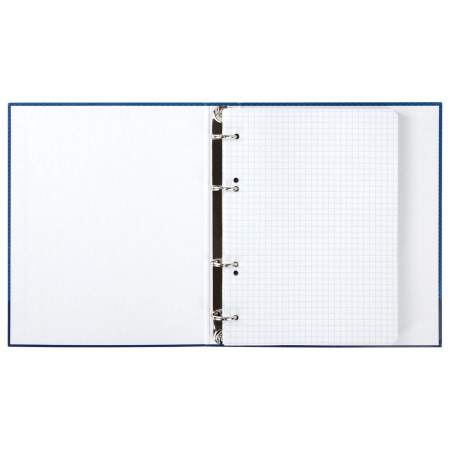 Тетрадь на кольцах А5 (175х215мм) 120л. ОФИСМАГ "Офисный стиль", твердый картон, клетка 