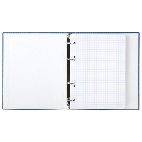 Тетрадь на кольцах А5 (175х215мм) 120л. ОФИСМАГ "Офисный стиль", твердый картон, клетка 