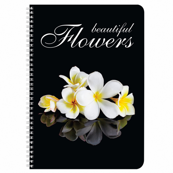 Тетрадь А4 96л. клетка на спирали BRAUBERG, обложка картон, КРАСИВЫЕ ЦВЕТЫ