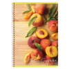 Тетрадь А4 80л. клетка на спирали BRAUBERG, обложка картон, "Фрукты"