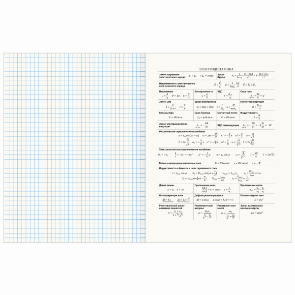 Тетрадь предметная ПРИРОДА 48л, обложка картон, ФИЗИКА, клетка, подсказ, BRAUBERG