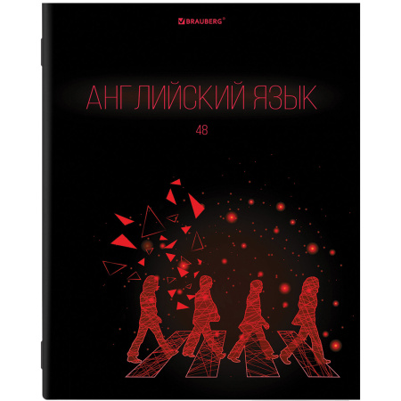 Тетради предметные, КОМПЛЕКТ 12 ПРЕДМЕТОВ, "DARK", 48 листов, глянцевый УФ-лак, BRAUBERG