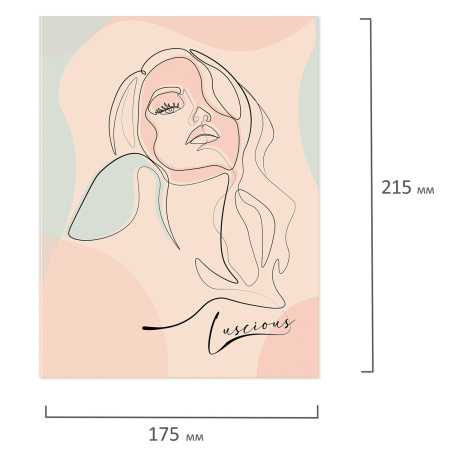 Тетрадь на кольцах А5 (175х215мм) 120л. BRAUBERG "Девушка", твердый картон, клетка