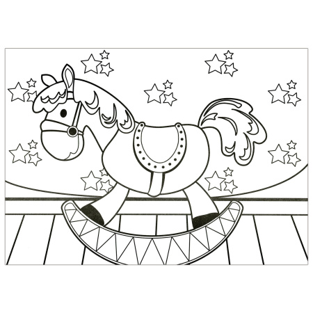 Раскраска по номерам А4, ЮНЛАНДИЯ "ИГРУШКИ", С ВОСКОВЫМИ МЕЛКАМИ, 5 картинок, 661609