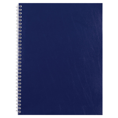 Тетрадь бумвинил А4 96л. клетка на спирали STAFF, скоба, офсет №1, СИНИЙ