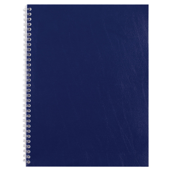 Тетрадь бумвинил А4 96л. клетка на спирали STAFF, скоба, офсет №1, СИНИЙ