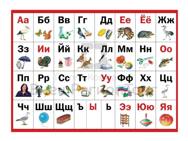 Таблица "Азбука в картинках"