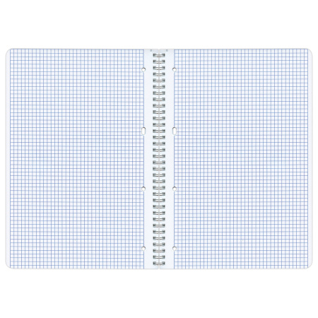 Тетрадь А4 96л. клетка на спирали ОФИСМАГ, обложка картон, ОДНОТОННАЯ