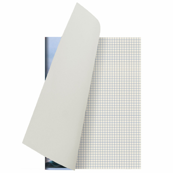 Тетрадь А4 80л. клетка STAFF Basic, офсет №2, обложка картон, Ocean