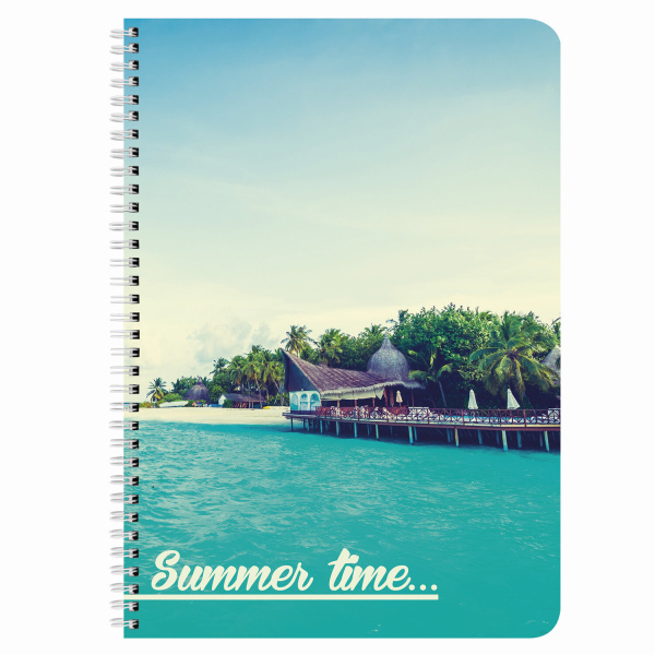 Тетрадь А4 96л. клетка на спирали BRAUBERG, офсет, обложка мелованный картон, "4 сезона"