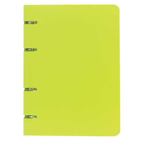 Тетрадь на кольцах А5 (160х215мм) 80л. BRAUBERG "Салатовый", пластик, клетка