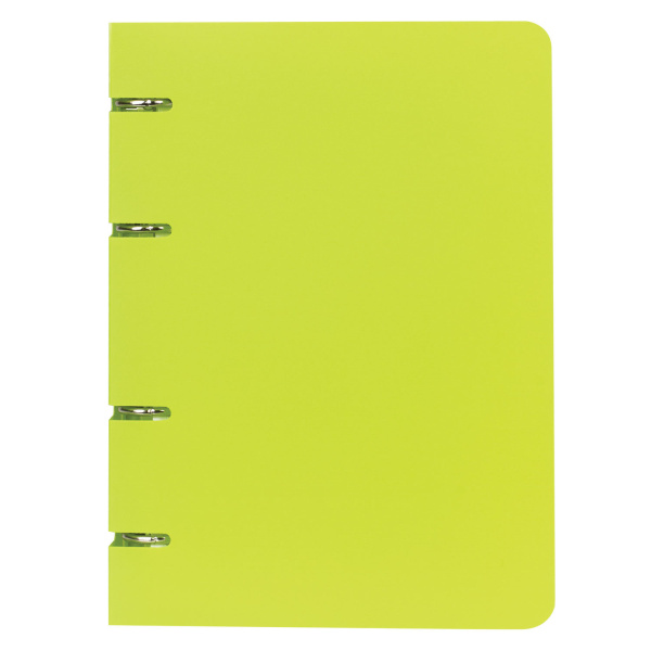 Тетрадь на кольцах А5 (160х215мм) 80л. BRAUBERG "Салатовый", пластик, клетка