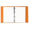 Тетрадь на кольцах А5 (180х220мм) 120л. BRAUBERG "Joy", под кожу, клетка, оранжевый/светло-оранжевый