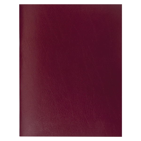 Тетрадь бумвинил А4 96л. клетка STAFF, скоба, офсет №1, БОРДОВЫЙ