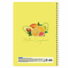 Тетрадь А4 80л. клетка на спирали BRAUBERG, обложка картон, "Фрукты"