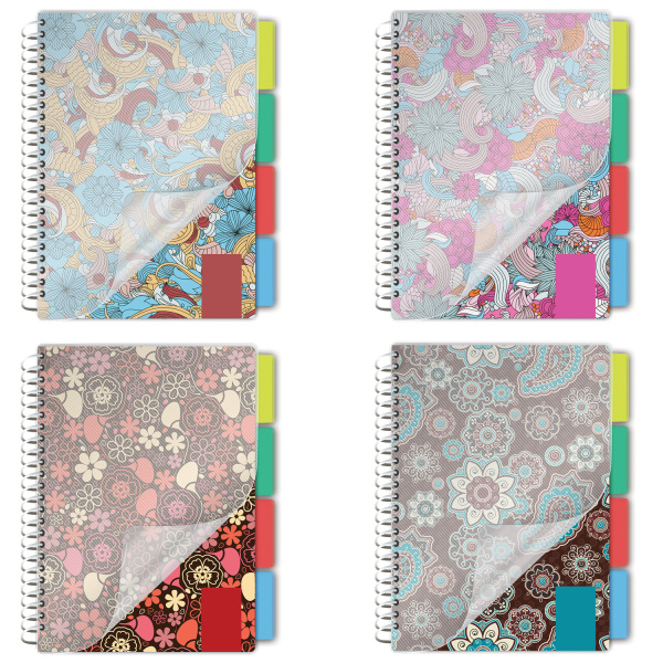 Тетрадь-блокнот A5 (170x215мм) 150л. BRAUBERG "Foxy Lady", 4 разделителя, обл.пластик, клетка