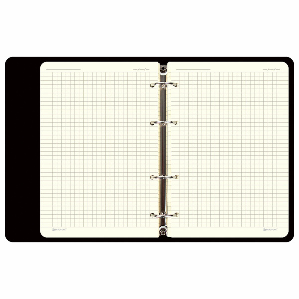 Тетрадь на кольцах А5 (180х220мм) 80л. BRAUBERG VISTA "Avocado", под кожу, клетка