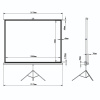 Экран проекционный на треноге (150х200 см), матовый, 4:3, BRAUBERG "TRIPOD", 236732