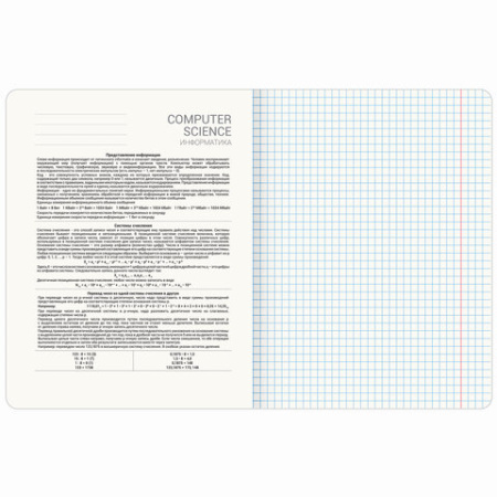 Тетрадь предметная CREATIVE 48 л., обложка картон, ИНФОРМАТИКА, клетка, подсказ, BRAUBERG