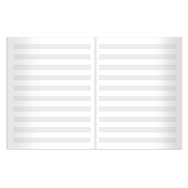 Тетрадь для нот А4, 8л., BRAUBERG, обл.мел.карт. вертикальная, Зверята (2 вида), 125414