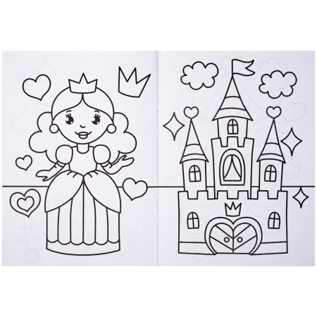 Раскраска A4, Мульти-Пульти "Принцессы", 8стр.