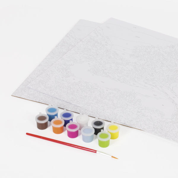 Картина по номерам А3, ОСТРОВ СОКРОВИЩ "ГОЛУБАЯ ЛАГУНА", С АКРИЛОВЫМИ КРАСКАМИ, картон, кисть,661624