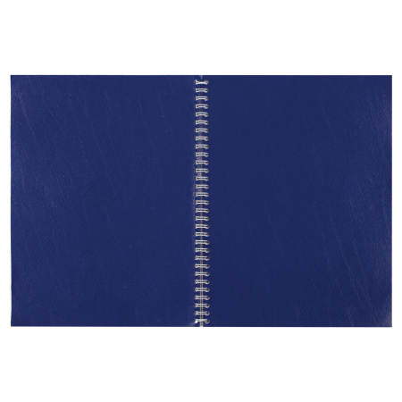 Тетрадь бумвинил А4 96л. клетка на спирали STAFF, скоба, офсет №1, СИНИЙ