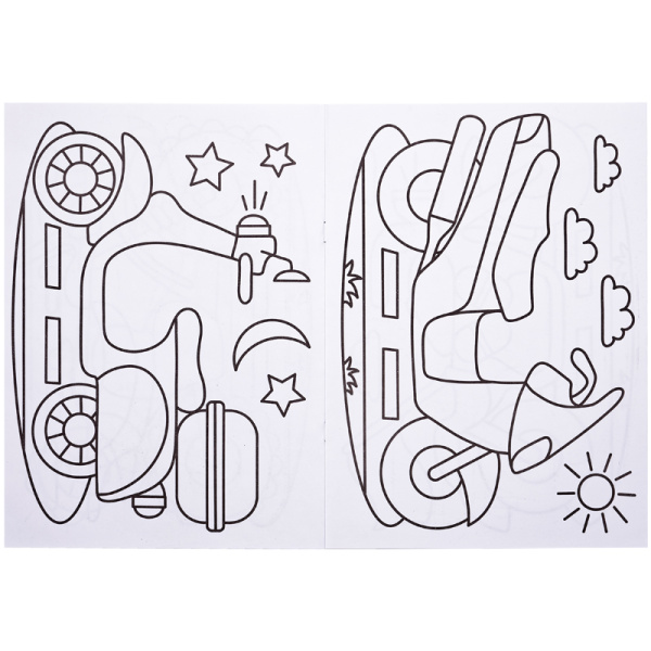 Раскраска A4, Мульти-Пульти "Мотоциклы", 8стр.