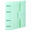 Тетрадь на кольцах А5 (175х220мм) 120л. BRAUBERG "Мятный", пластик, на липучке, с разделителями