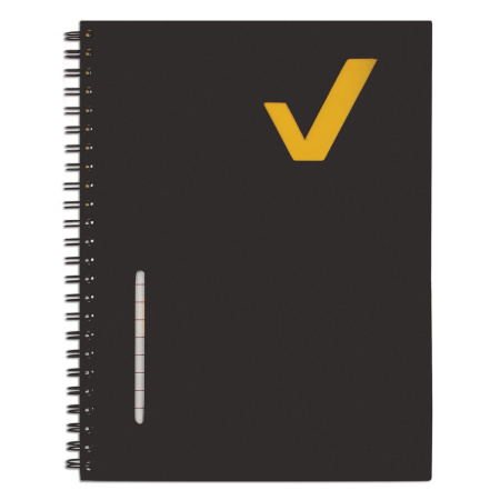 Тетрадь-блокнот А5 (160*207мм) 80л. BRAUBERG "Tag", 1 разделитель, обл.пластик, клетка