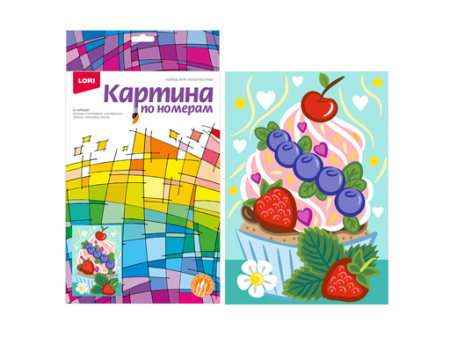 Картина по номерам для малышей "Ягодный кексик" Ркн-067