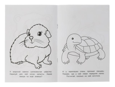 326739  Раскраска-малышка. Милые питомцы. 16 заданий. 145х210 мм. 8 стр. Скрепка. Умка в к.100шт