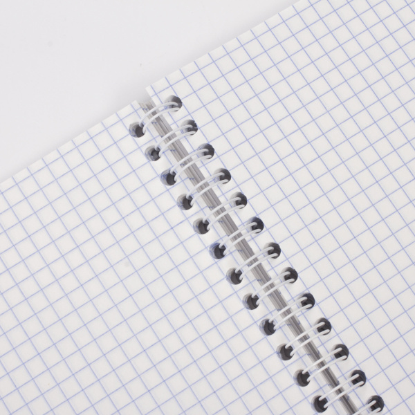 Тетрадь бумвинил А4 96л. клетка на спирали STAFF, скоба, офсет №1, СИНИЙ