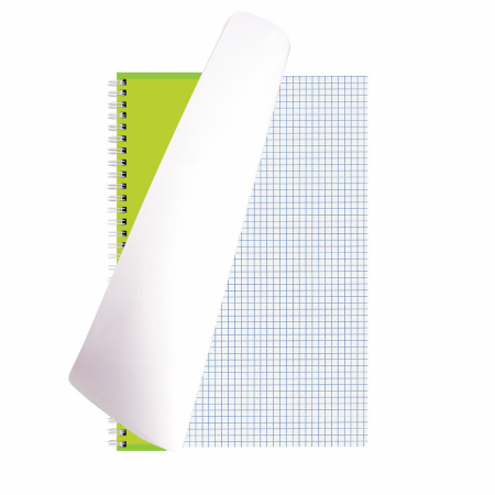 Тетрадь А4 96л. клетка на спирали BRAUBERG, обложка глянцевый лак, «Avocado»