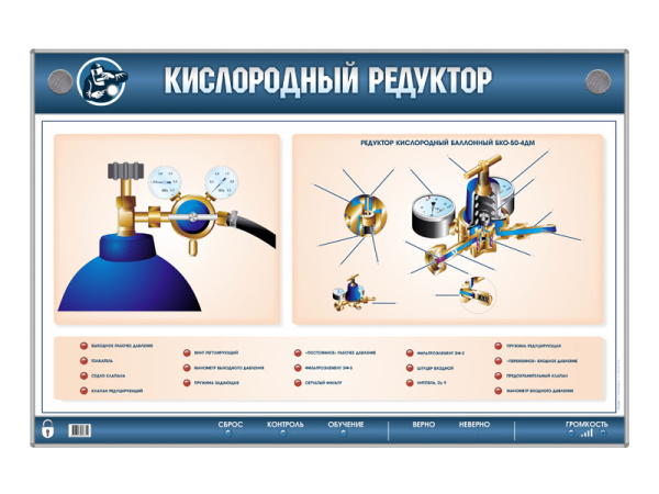 Стенд электромеханический "Устройство кислородного редуктора"